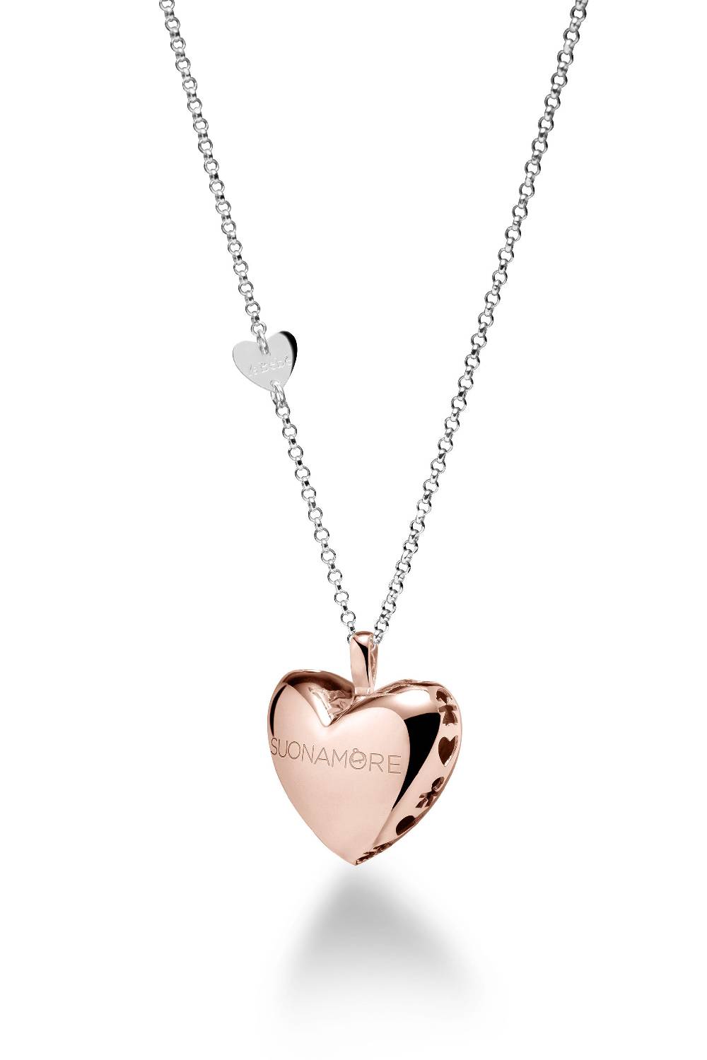 Le Bebé Collana Suonamore in argento placcato oro rosa Sconto