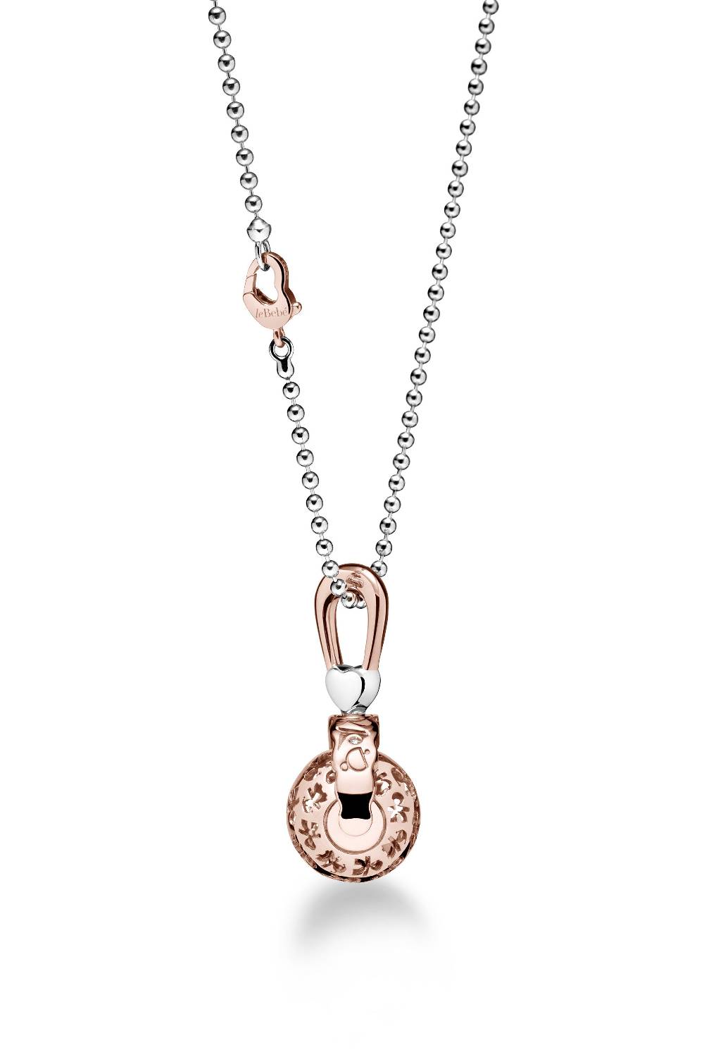 Le Bebé Collana Suonamore in argento placcato oro rosa con diamante Italia