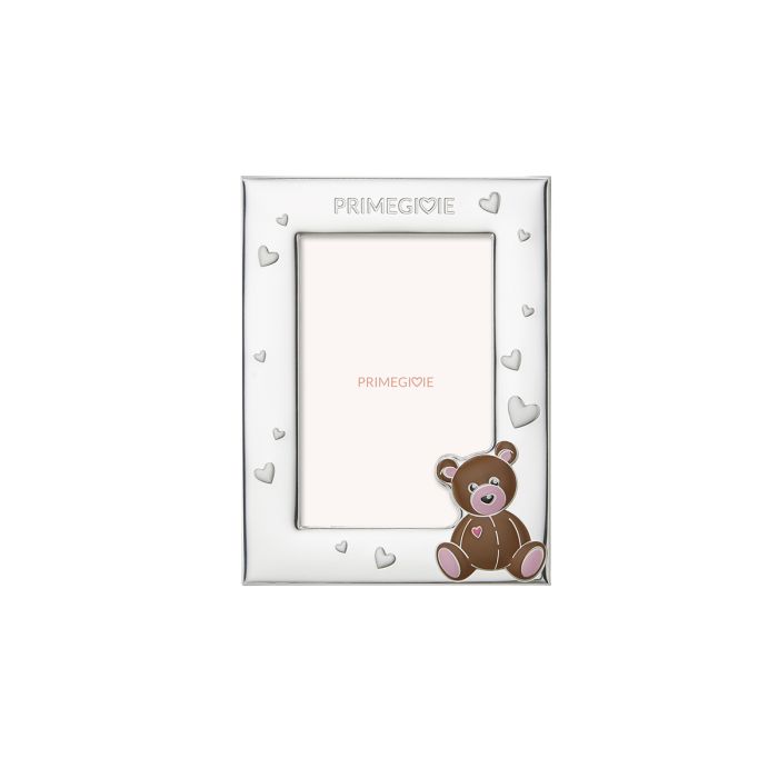 Le Bebé Cornice Toys con orsetto rosa e cuori