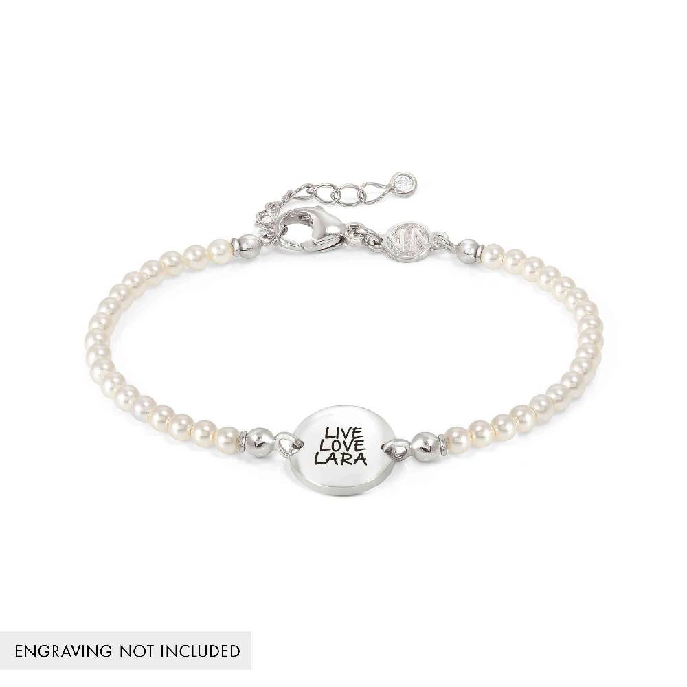 Nomination Bracciale Messaggi d'amore Tondo incidibile e Perle Offerta