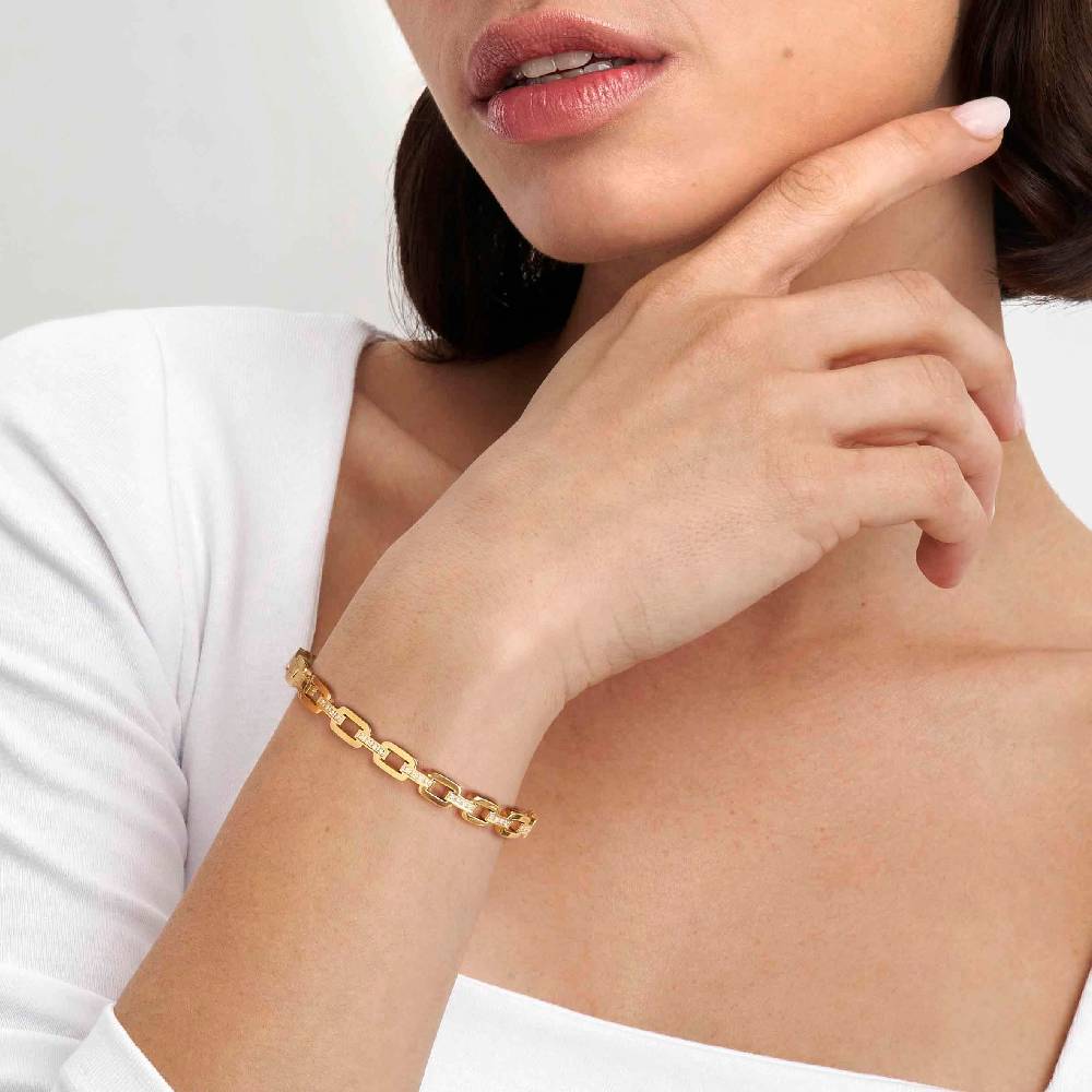 Nomination Bracciale Pretty Bangles Catena rigida e Zirconi Vendita Calda