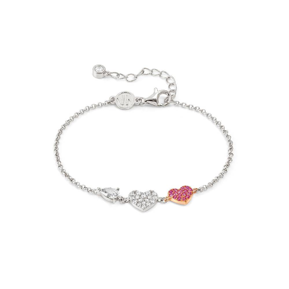 Nomination Bracciale Lucentissima Cuori e Cubic Zirconia a Goccia
