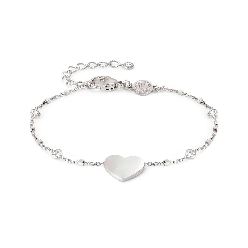 Nomination Bracciale Messaggi d'amore Cuore incidibile e Pietre
