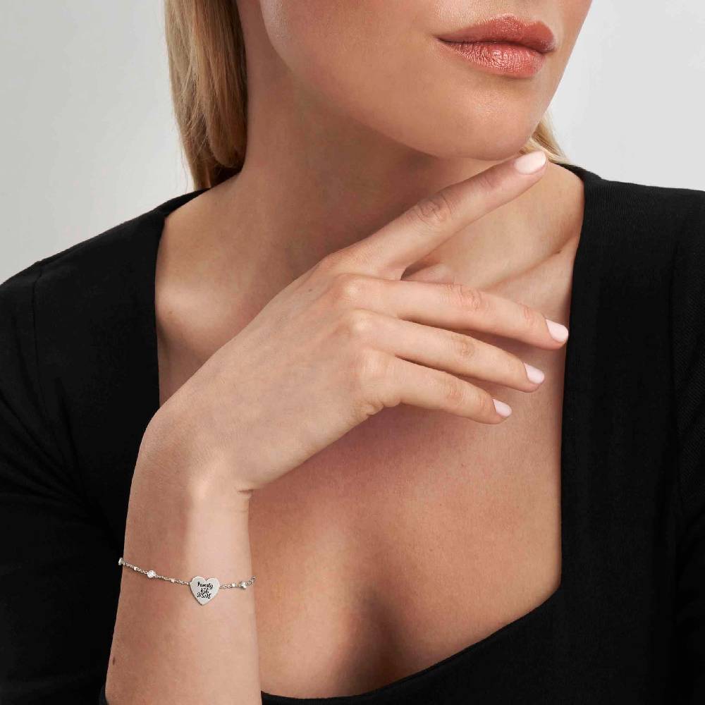 Nomination Bracciale Messaggi d'amore Cuore incidibile e Pietre Soddisfazione Garantita