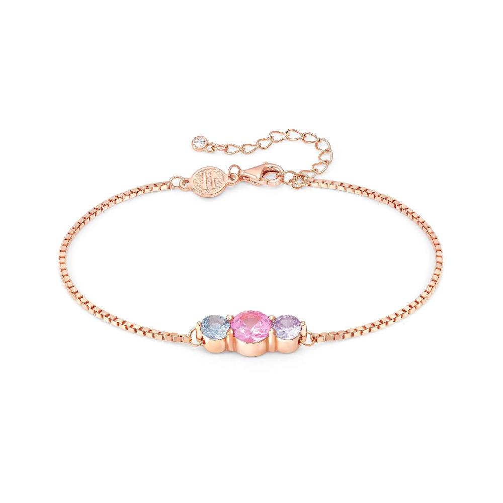 Nomination Bracciale Colour Wave con 3 pietre colorate