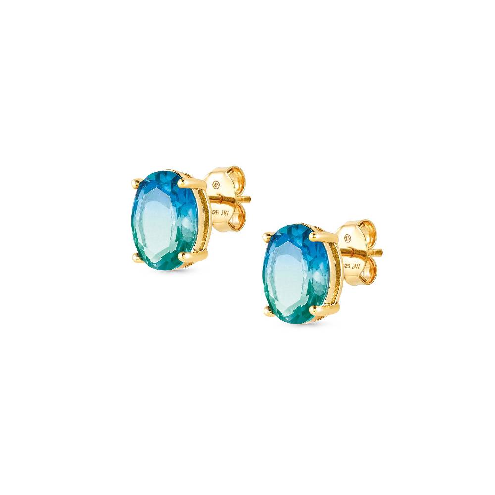 Nomination Orecchini Symbiosi in argento con pietre bicolor Online