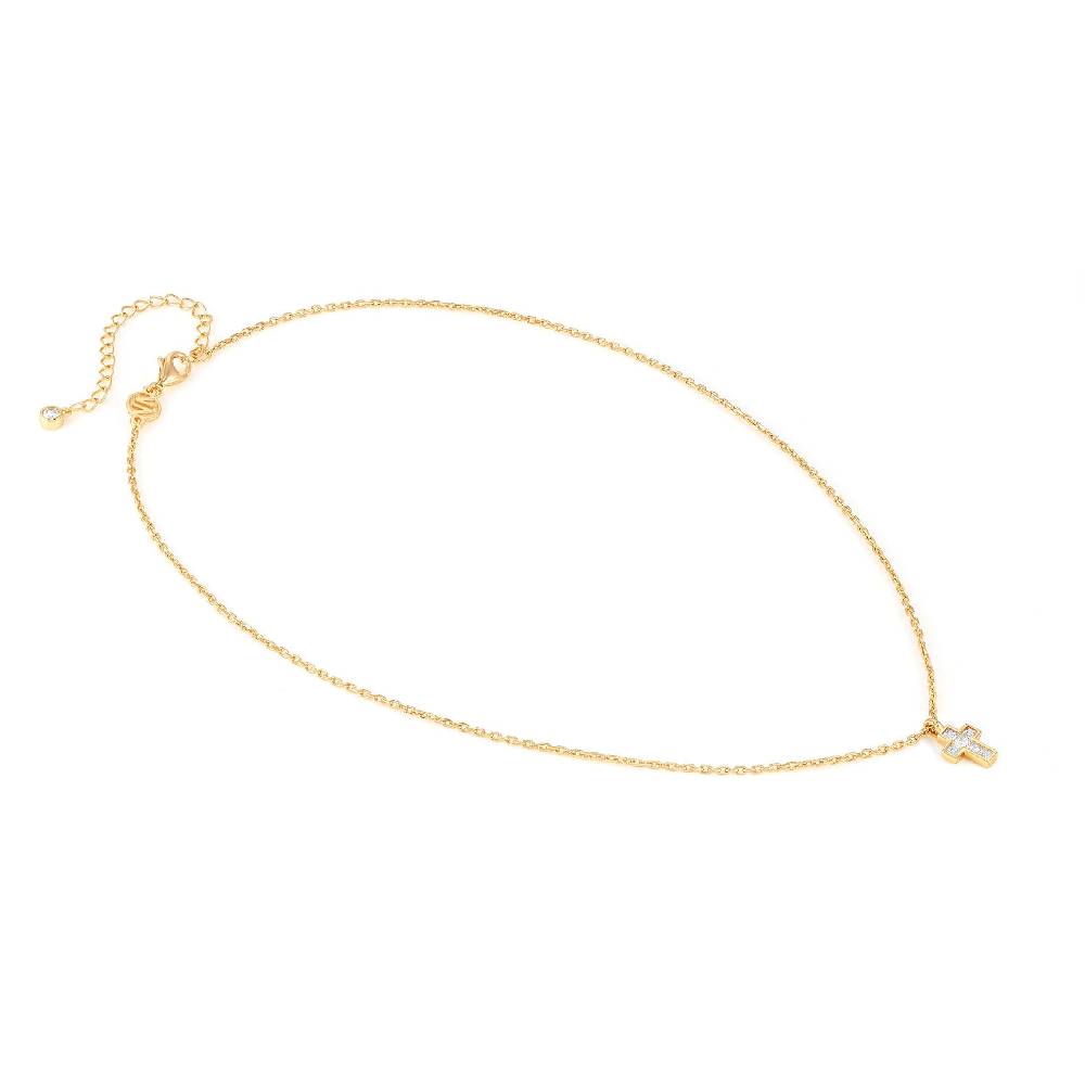 Nomination Collana Carismatica Croce piccola in Oro giallo e pietre bianche Negozio