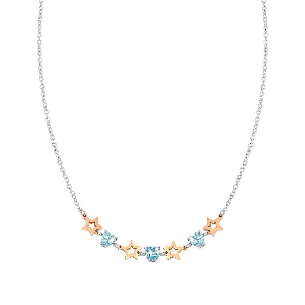 Nomination Collana Principessina pietre celesti e stelle Nuovo