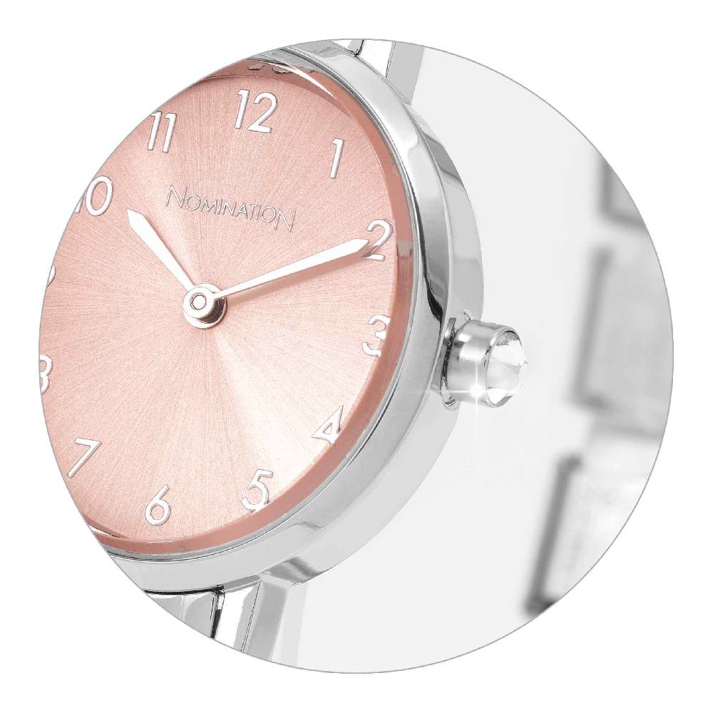 Nomination Orologio Time Quadrante Ovale Rosa e 4 Link decorati sul Cinturino Sconto