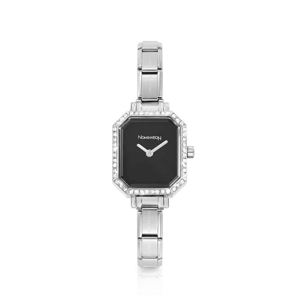 Nomination Orologio Composable Paris con Pietre nero