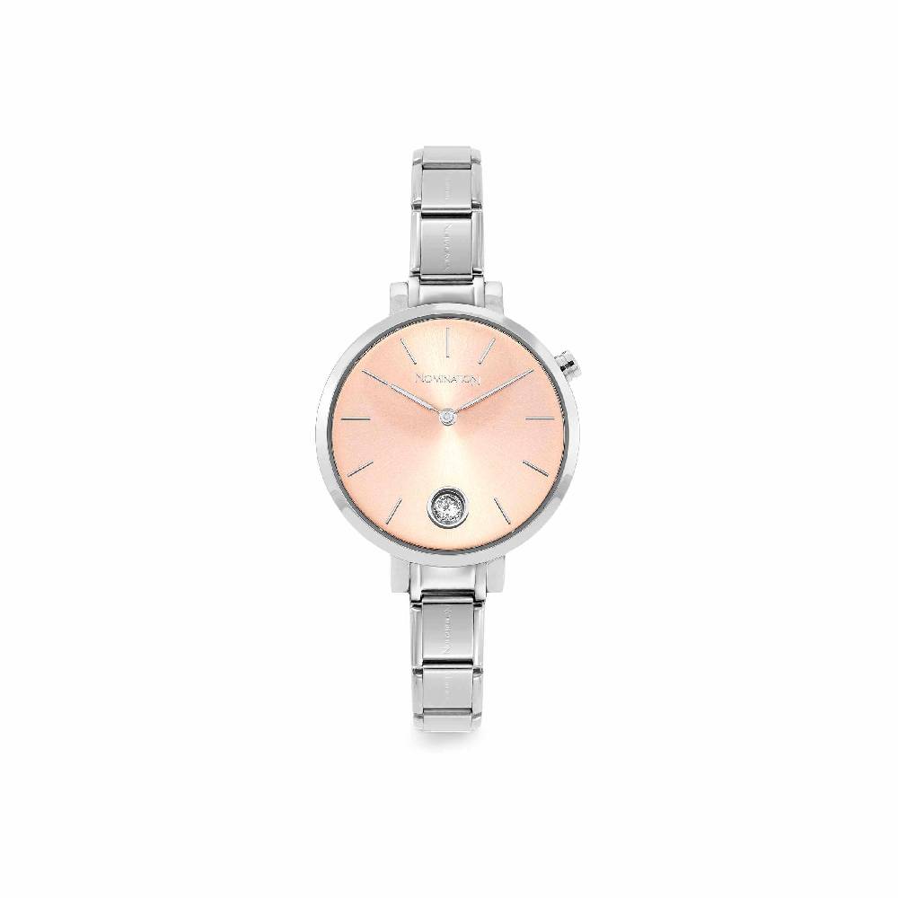Nomination Orologio Composable in Acciaio con Zircone