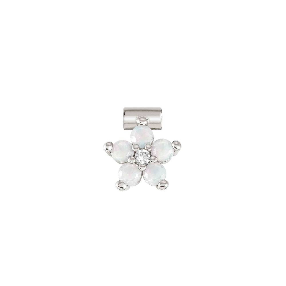 Nomination Ciondolo SeiMia fiore grande con Opale e CZ bianco