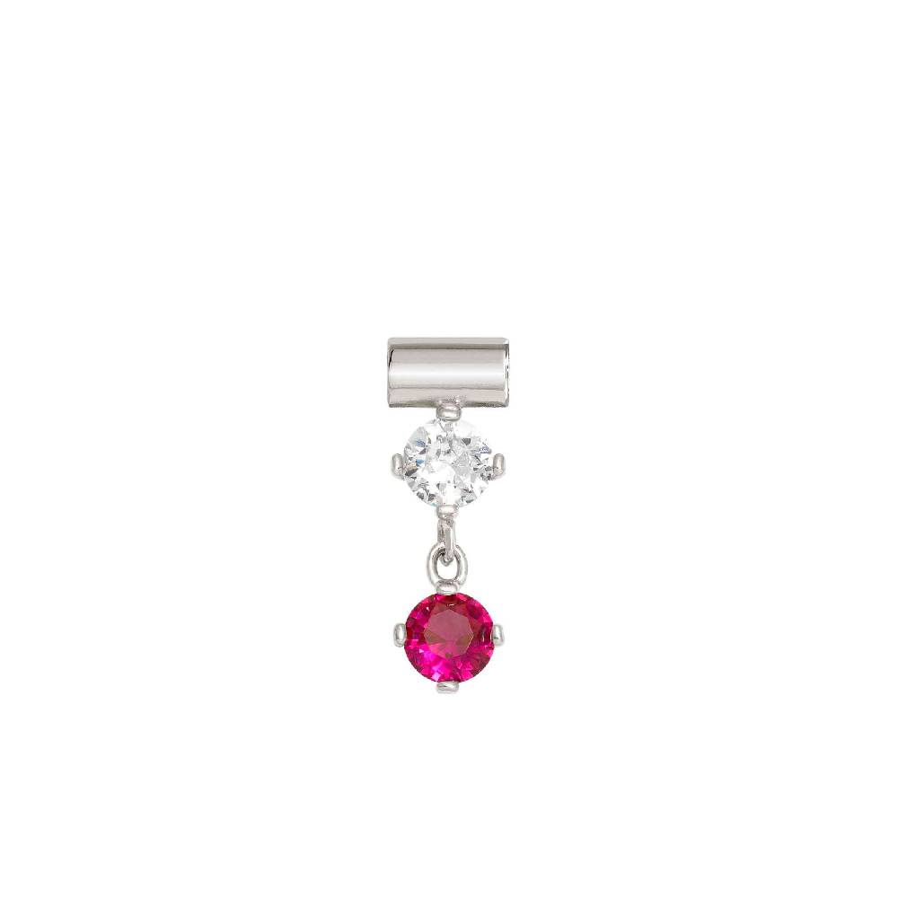 Nomination Ciondolo SeiMia con Cubic Zirconia Rosso e Bianco