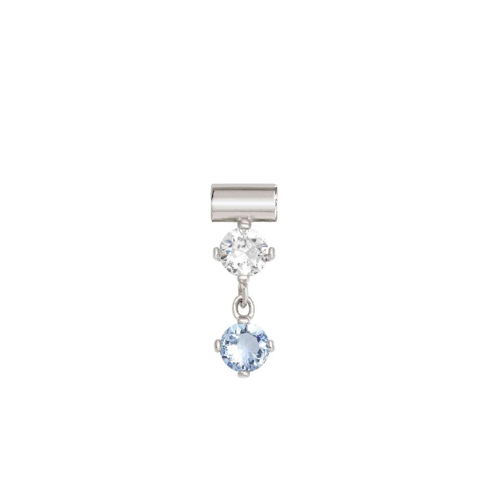 Nomination Ciondolo SeiMia con Cubic Zirconia Celeste e Bianco