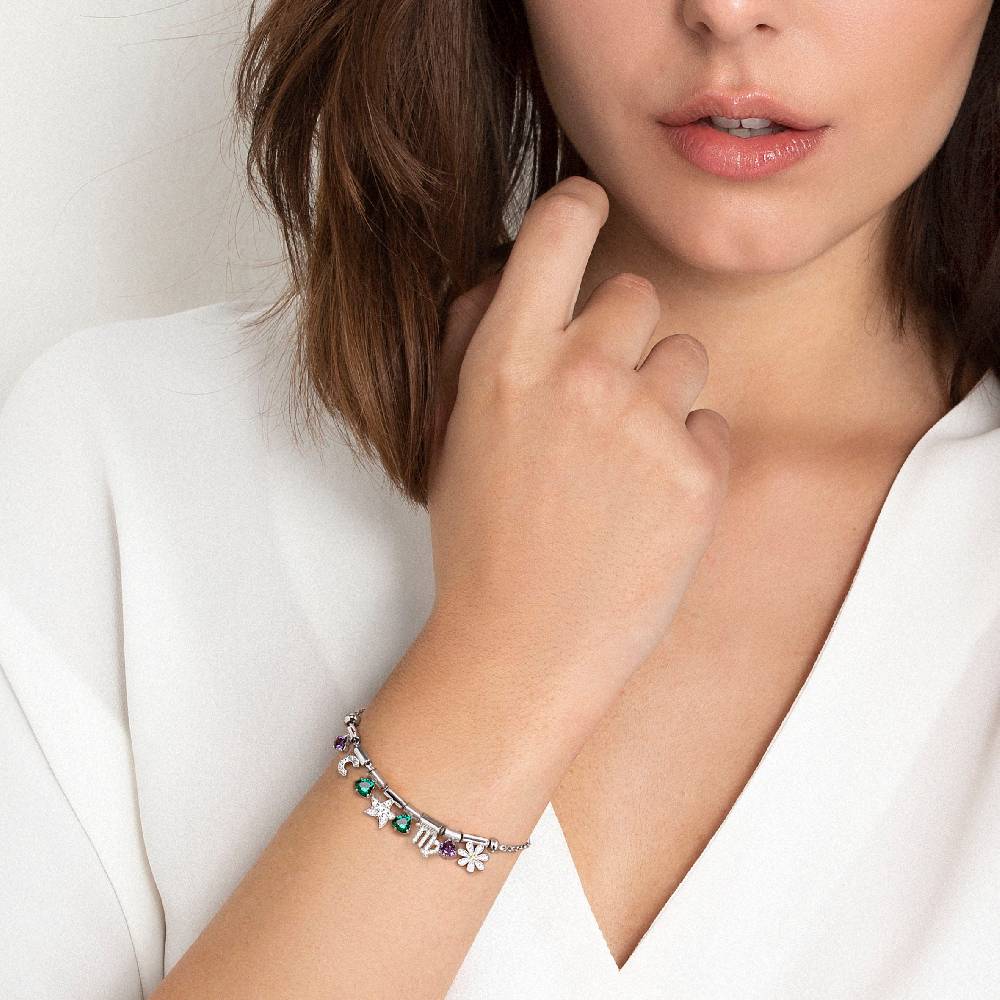 Nomination Ciondolo SeiMia con Cubic Zirconia Celeste e Bianco Presa