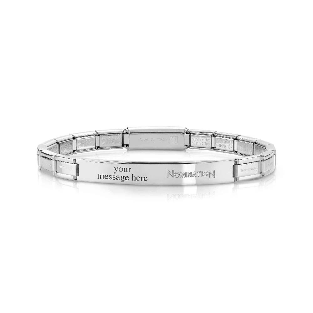 Nomination Bracciale Trendsetter in acciaio con placca Nuovo