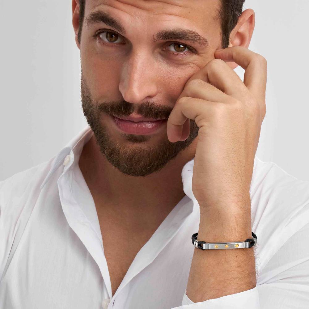 Nomination Bracciale Manvision con viti esagonali oro Spedizione Gratuita