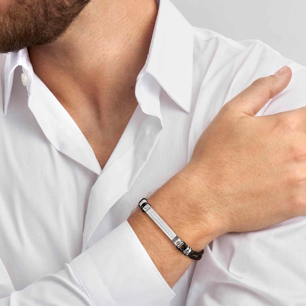 Nomination Bracciale Manvision in pelle sintetica nera Qualità Garantita