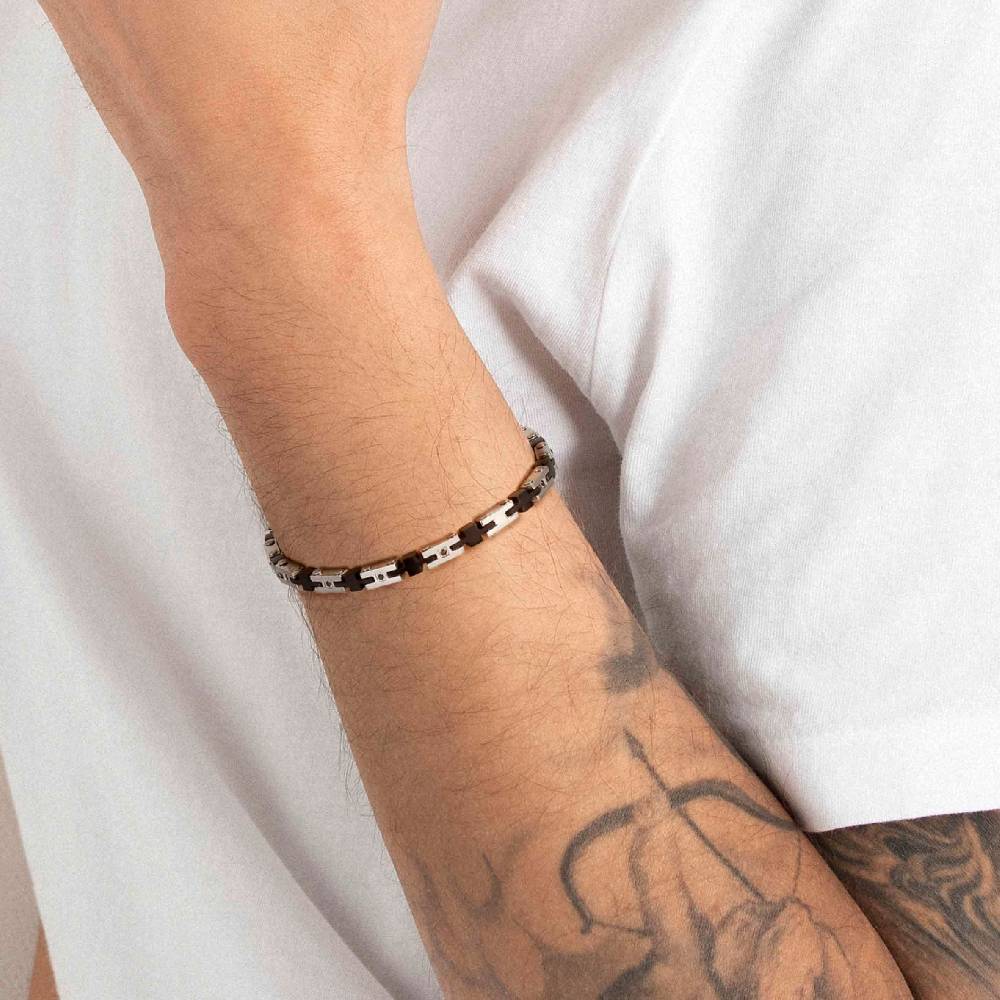 Nomination Bracciale Strong per lui con diamanti Sconto