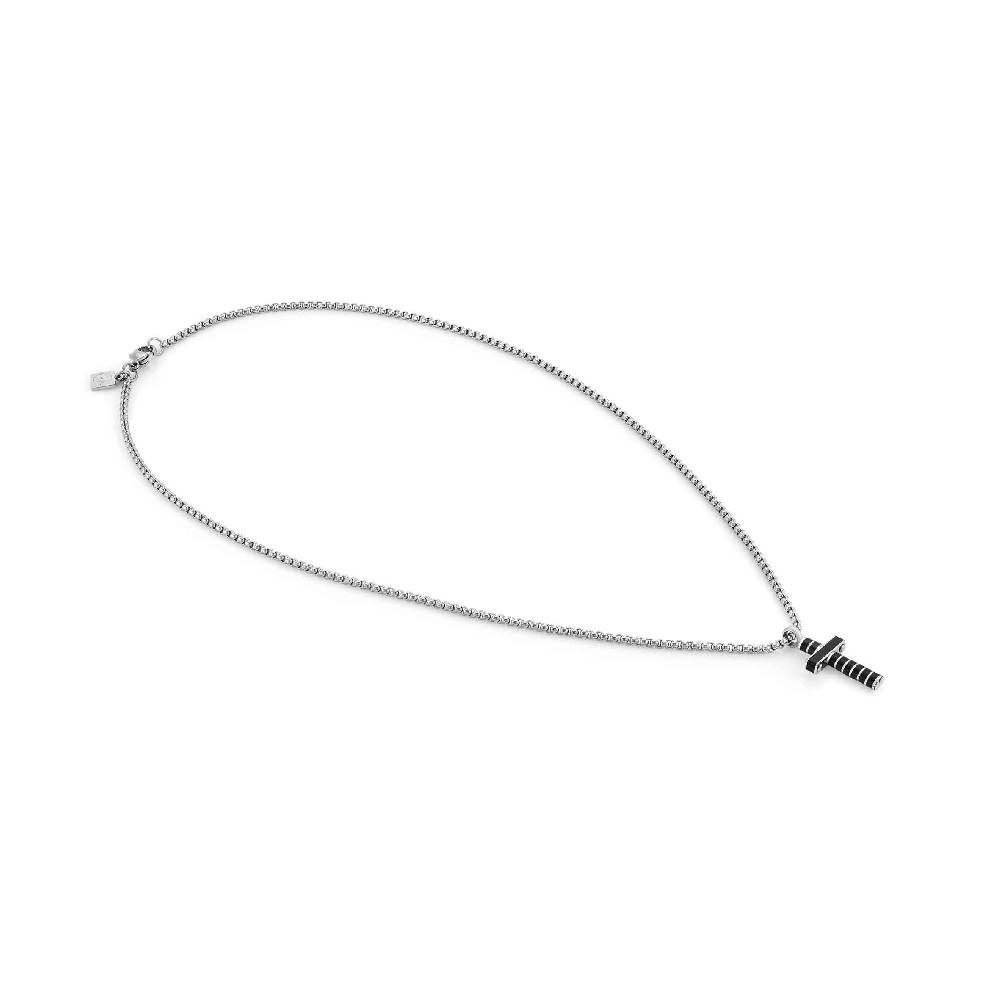 Nomination Collana Strong Diamond croce nera Italy
