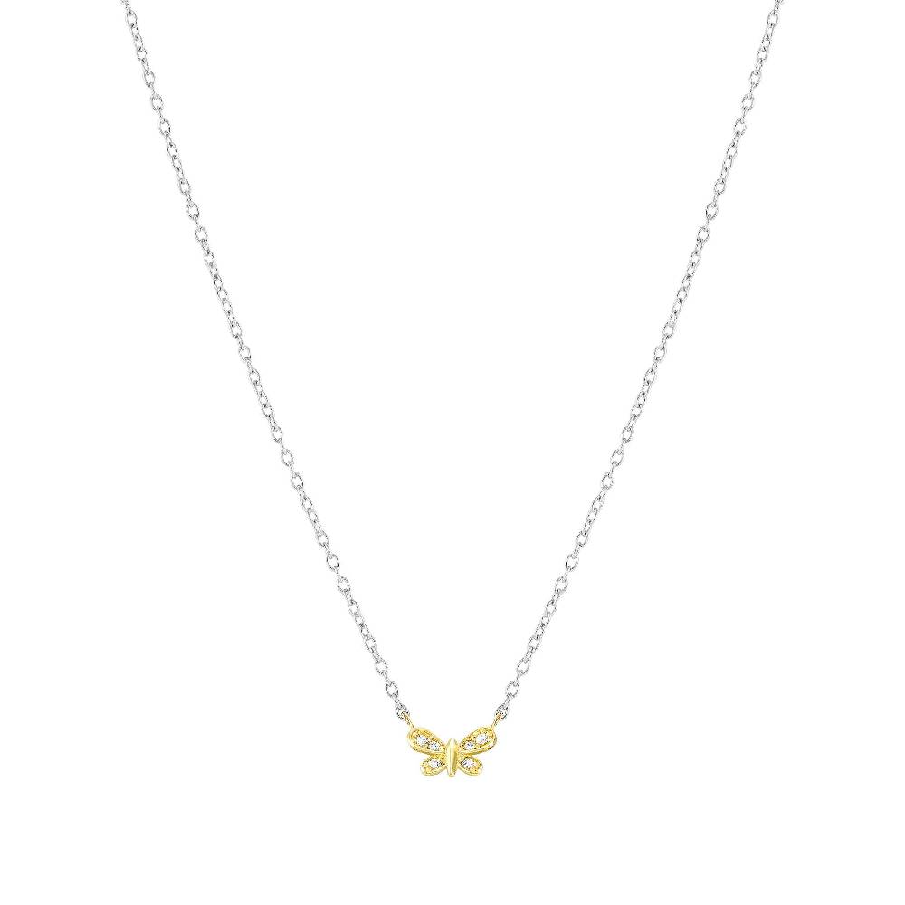 Nomination Collana MyTreasure Farfalla in Oro e Diamanti In Vendita