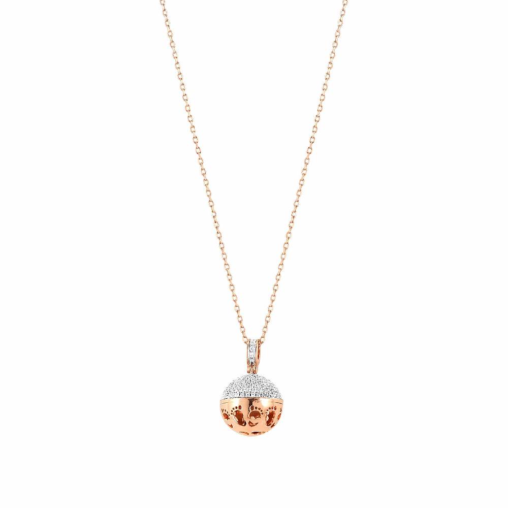 Nomination Collana New Born piedini oro rosa Consegna Veloce