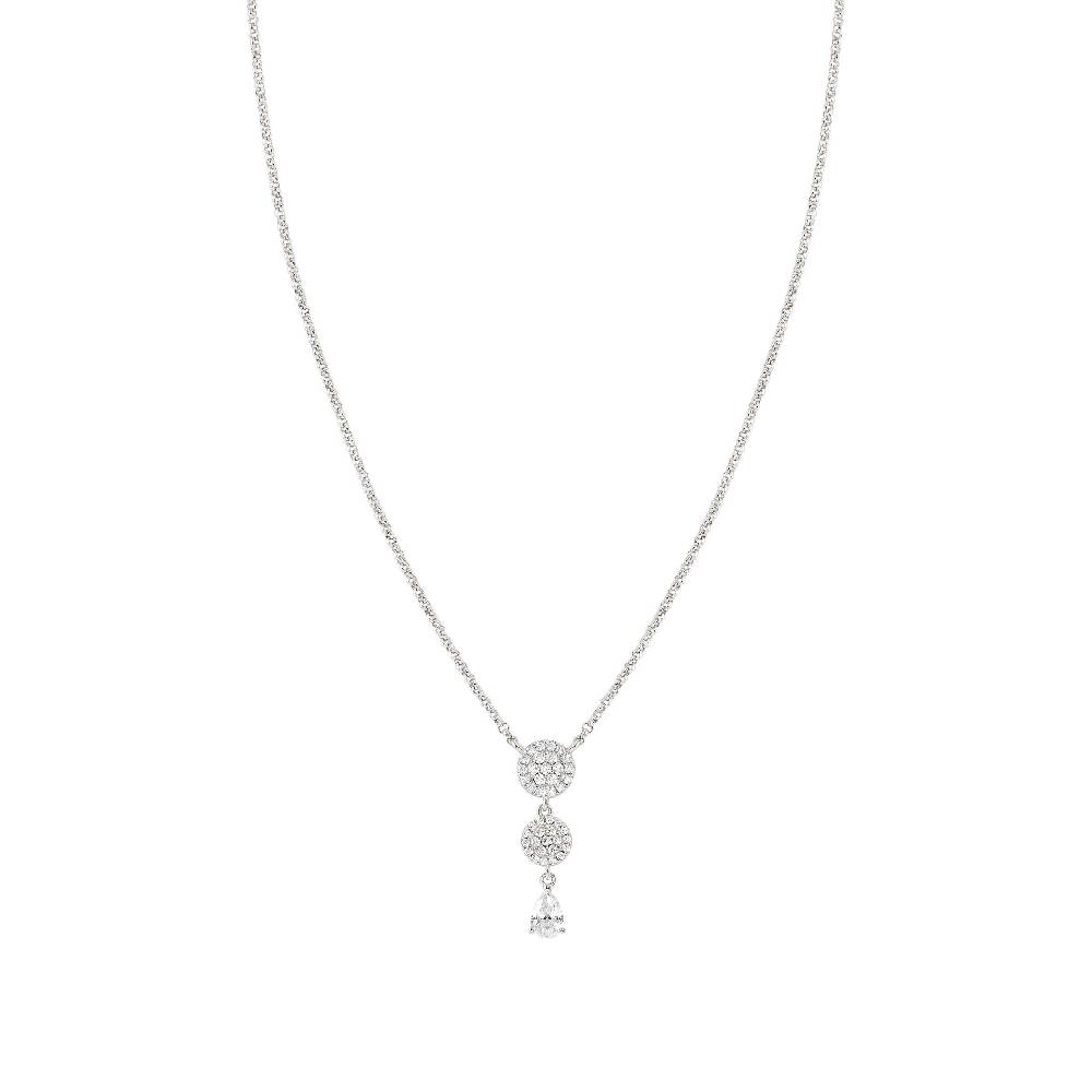 Nomination Collana Lucentissima Tondi e Cubic Zirconia a goccia In Vendita