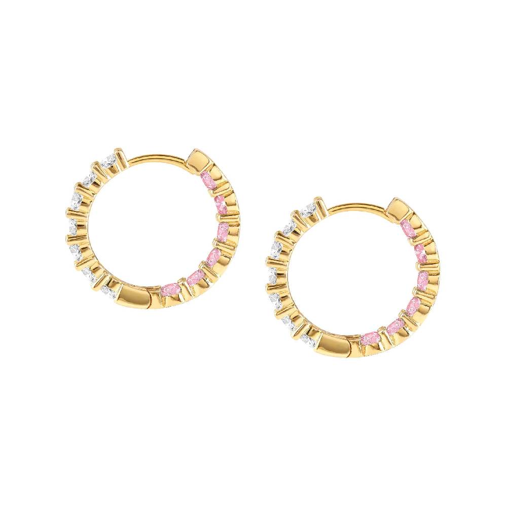 Nomination Orecchini a cerchio Chic&Charm Joyful Edition Pietre Rosa e Bianche 2025