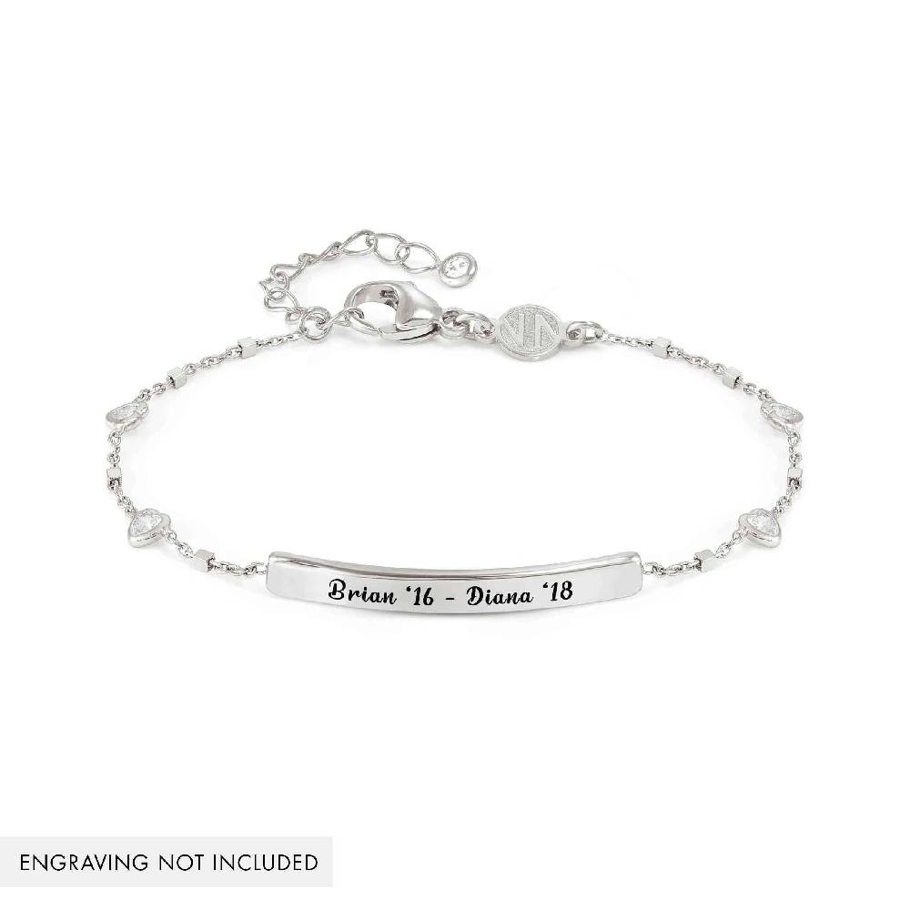 Nomination Bracciale Messaggi d'amore con Placca e Zirconi a cuore Vendita Economica