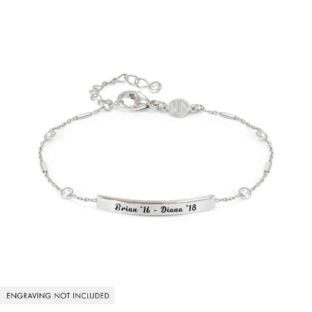 Nomination Bracciale Messaggi d'amore con Placca Incidibile e Pietre Nuova