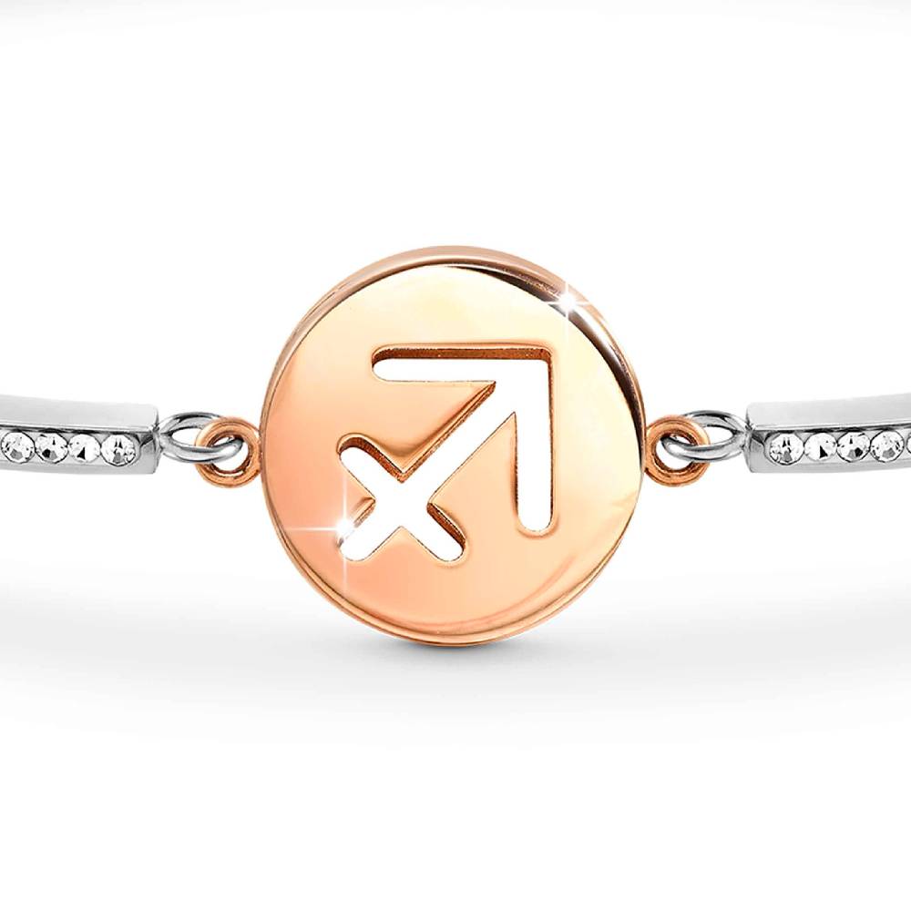 Nomination Bracciale Milleluci Zodiaco Sagittario in PVD rosa e Cristalli Promozione