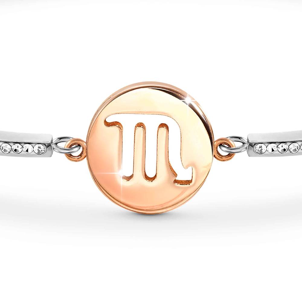 Nomination Bracciale Milleluci Zodiaco Scorpione in PVD rosa e Cristalli Spedizione Gratuita