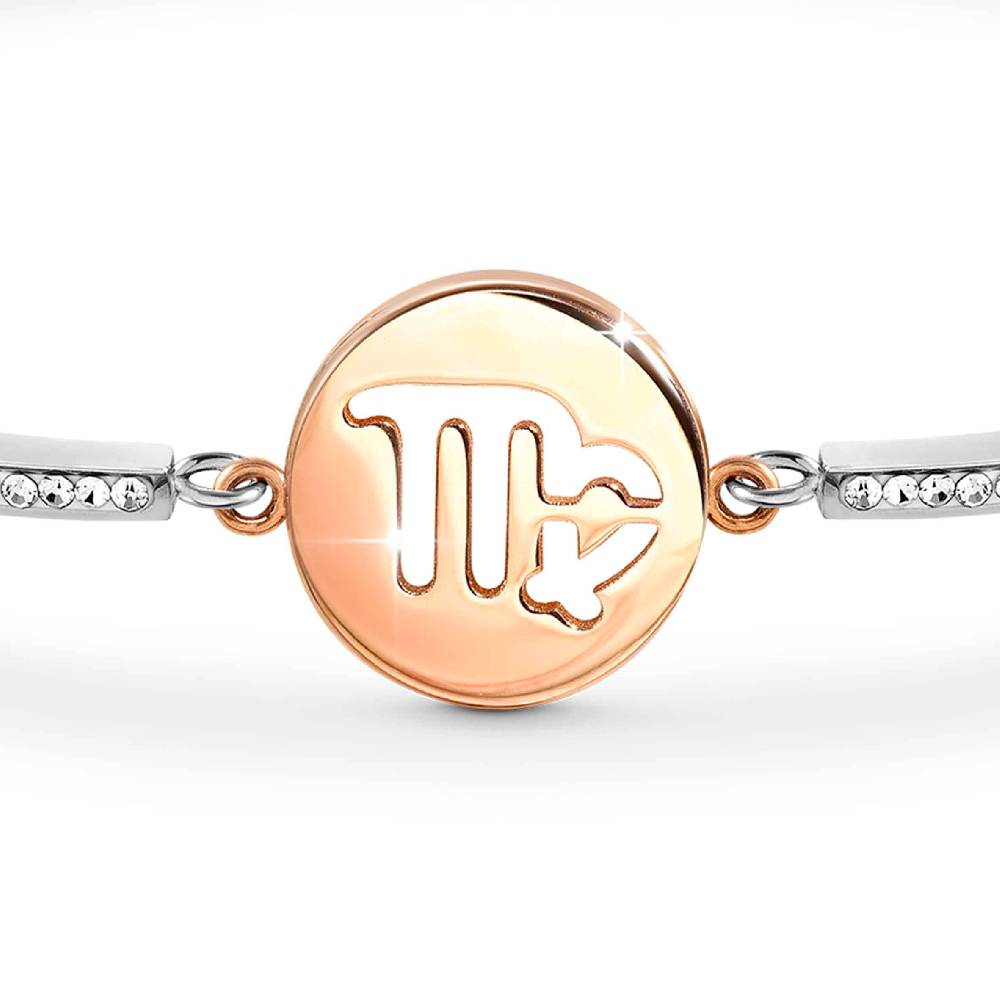 Nomination Bracciale Milleluci Zodiaco Vergine in PVD rosa e Cristalli Pezzi Unici