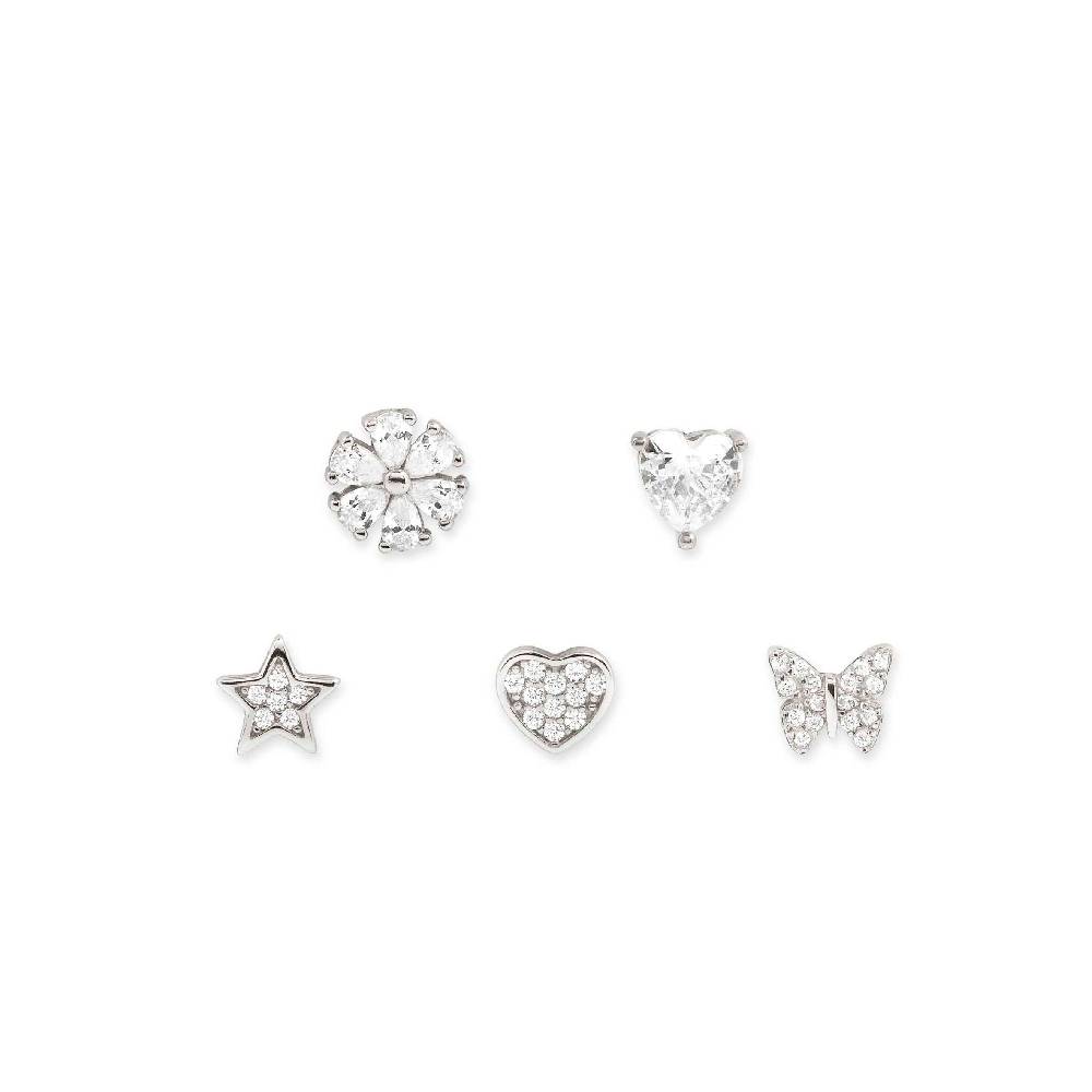 Nomination Set 5 Orecchini Sweetrock Nature Argento