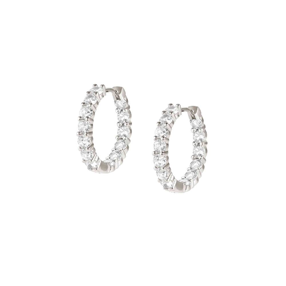Nomination Orecchini a cerchio Chic&Charm Joyful Edition Pietre Bianche