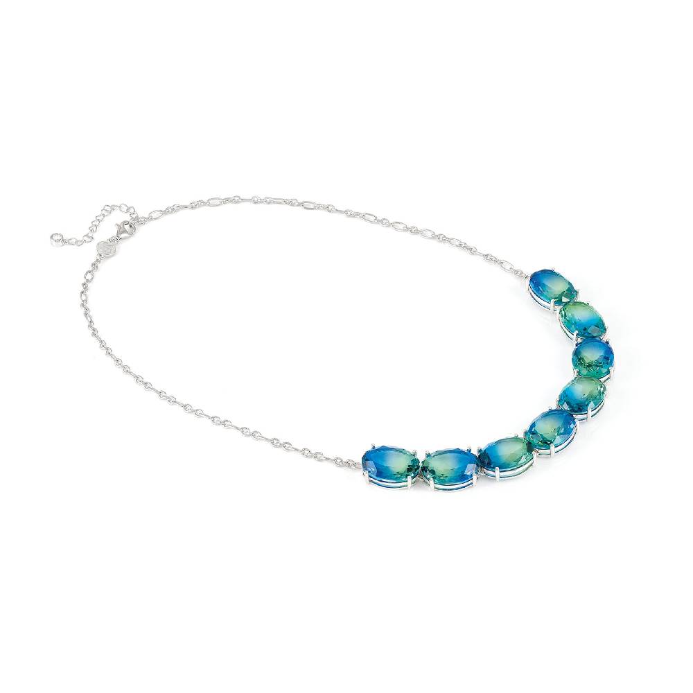 Nomination Collana Symbiosi con pietre Bicolor grandi celeste e verde Vendite Flash