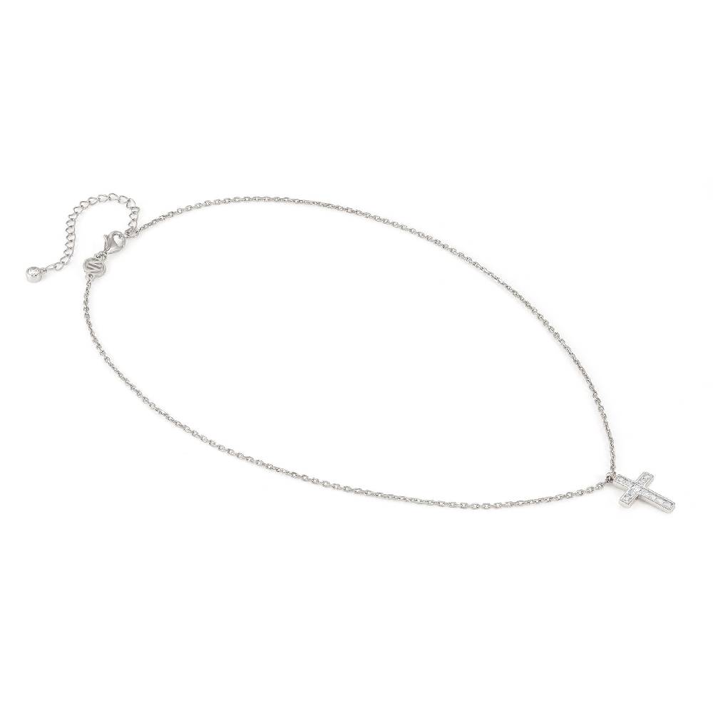 Nomination Collana Carismatica Croce in Argento e Cubic Zirconia bianchi Saldi