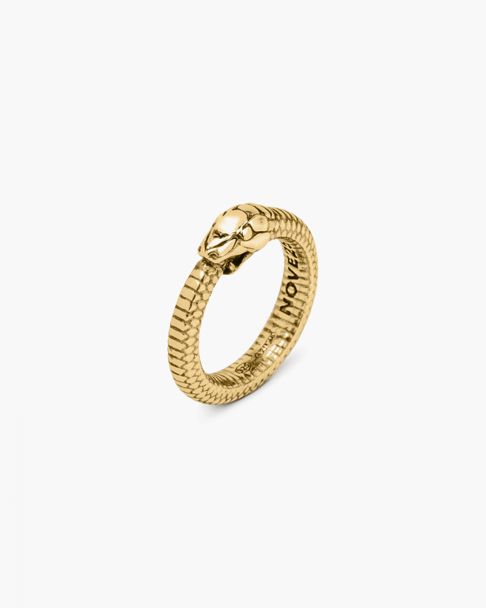 Nove25 ANELLO SERPENTE UROBORO PLACCATO ORO Saldi Di Fabbrica