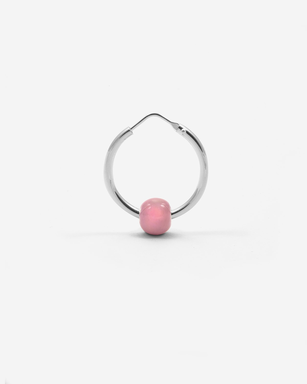 Nove25 ORECCHINO SINGOLO PIERCING SFERA SMALTO ROSA Promozione Limitata