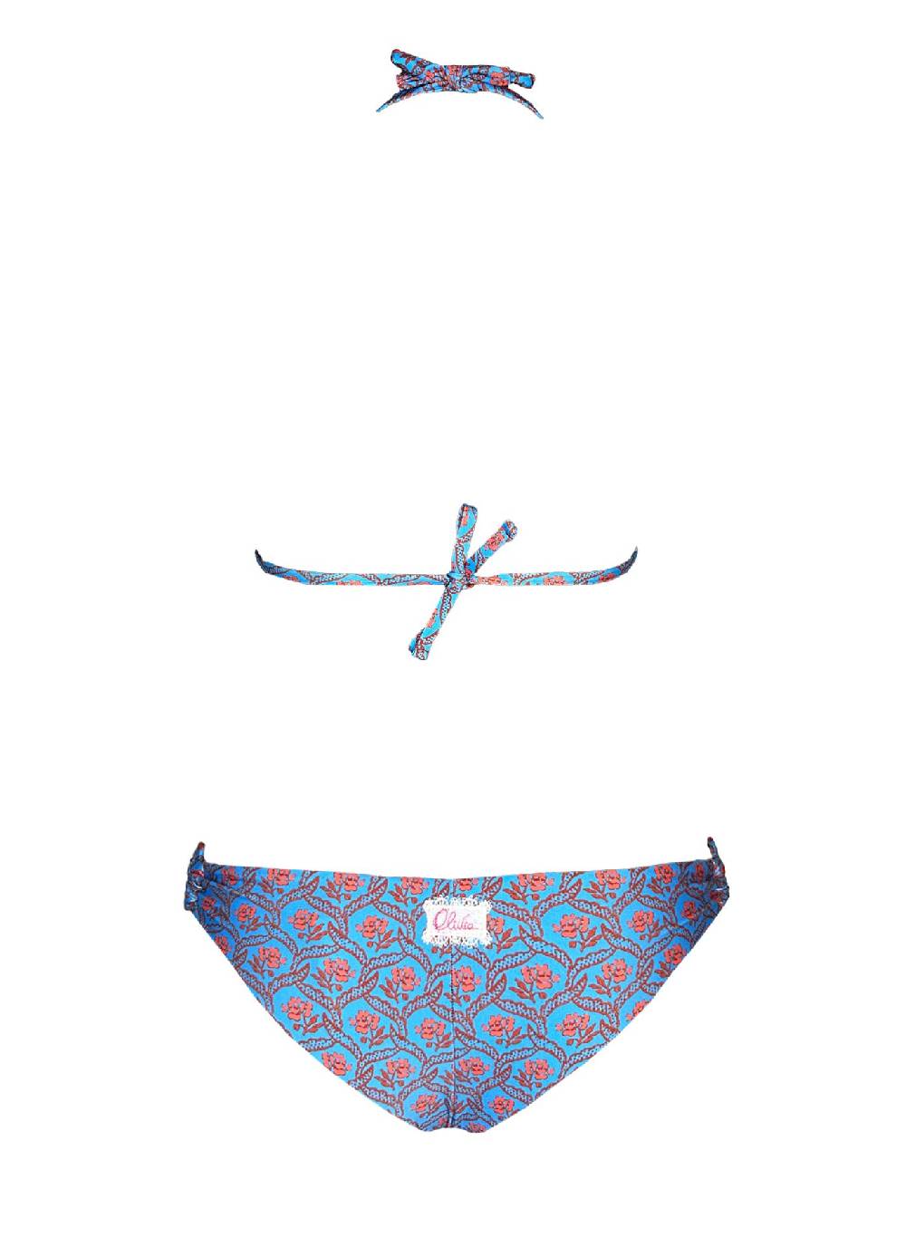 Olivia Gold Reggiseno triangolo + Slip con accessori Consegna Veloce