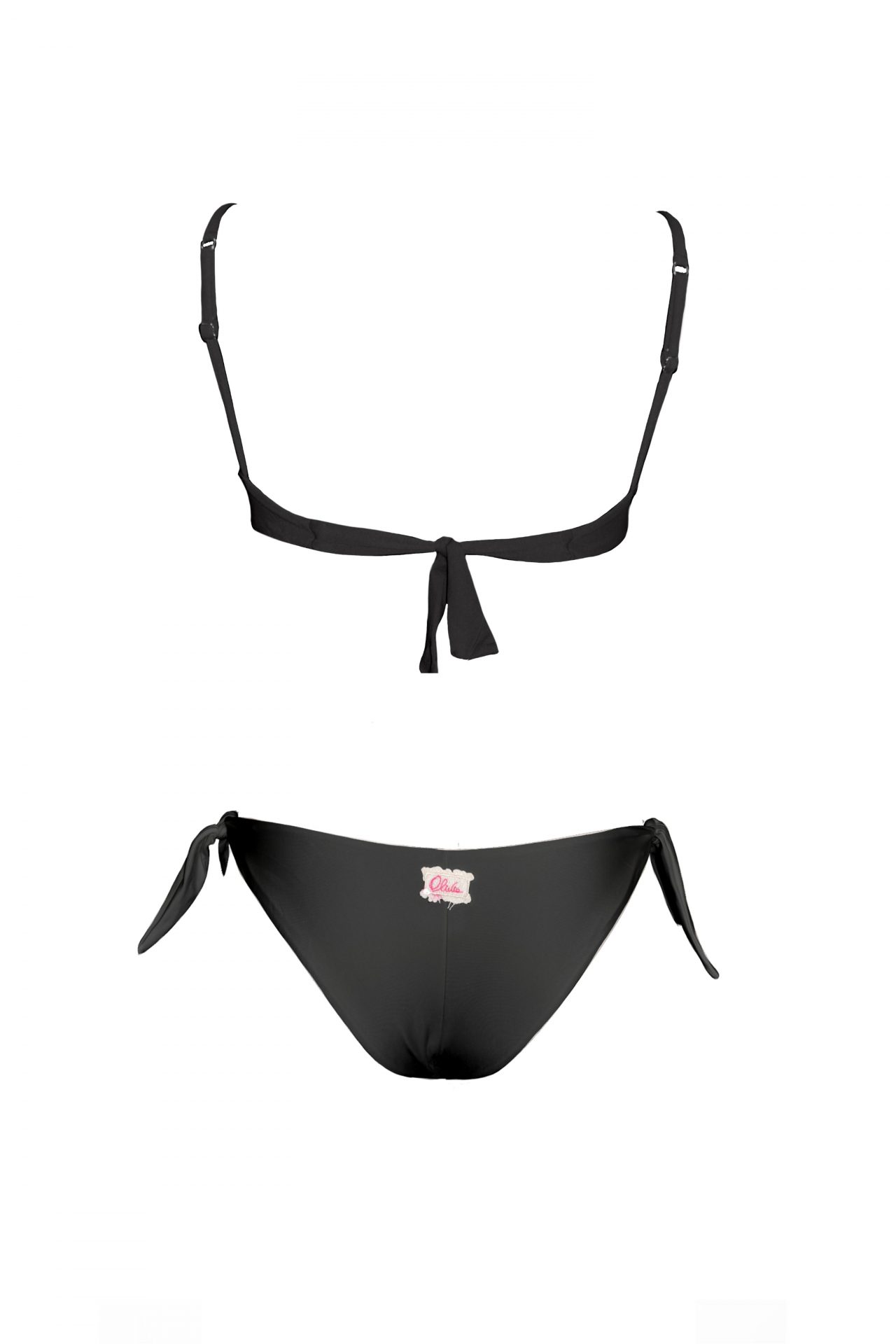 Olivia Gold Reggiseno canotta + Slip a vita bassa con fiocchi Vendite Flash