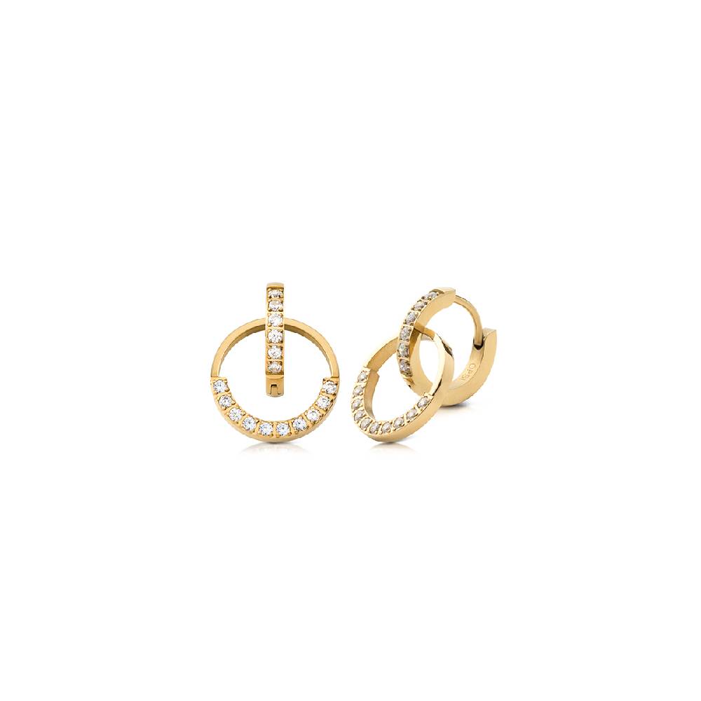 Opsobjects DREAMS orecchini cerchi con strass
