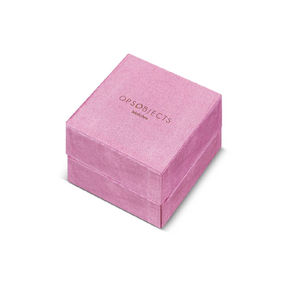 Opsobjects COLORED SQUARE orologio con cinturino in acciaio Duty-free