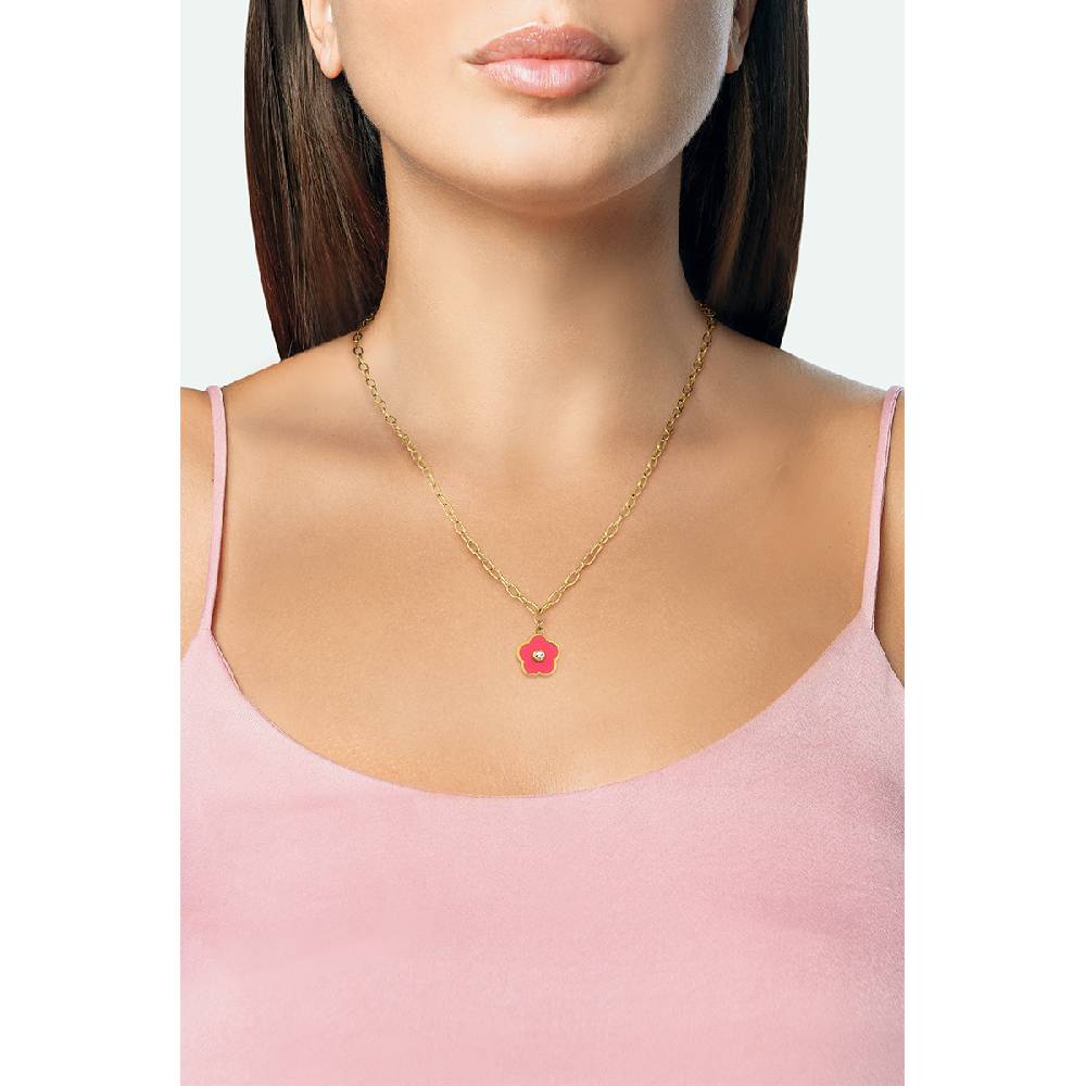 Opsobjects BLOOM collana pendente fiore smaltato In Vendita