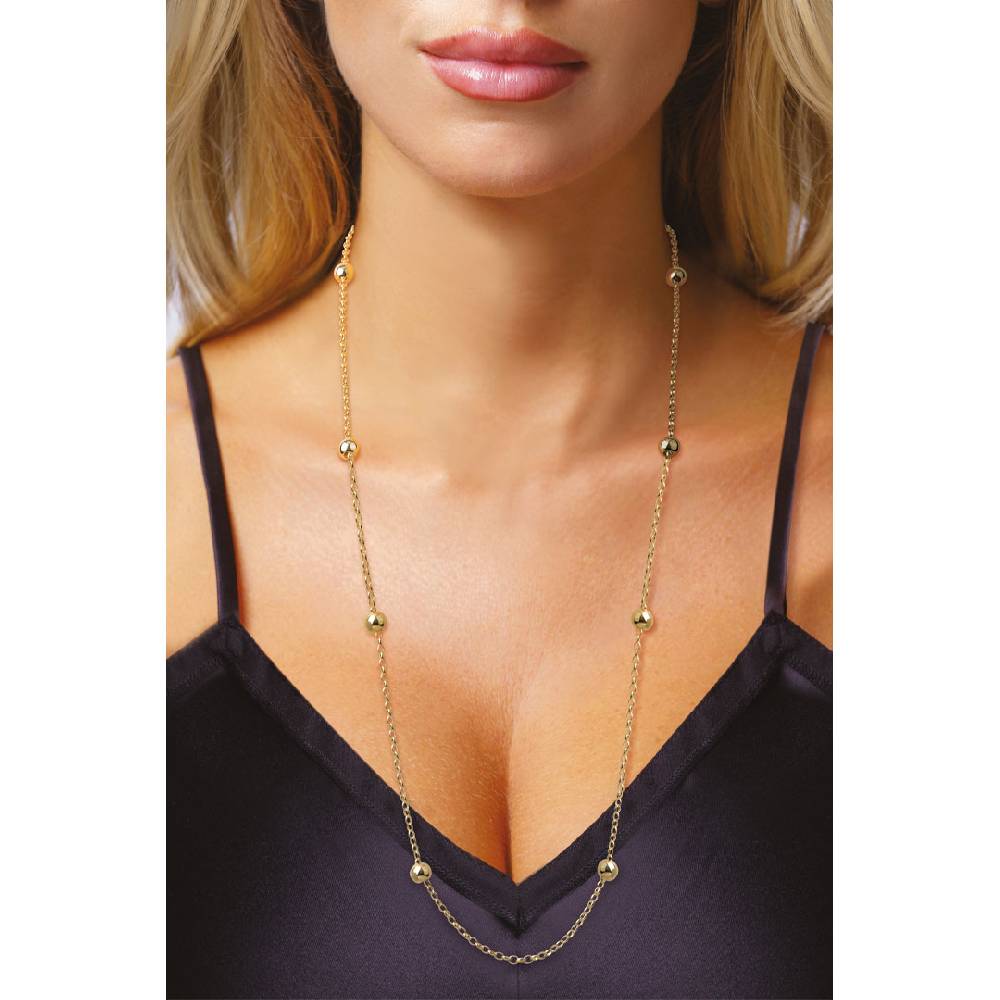 Opsobjects MARGARET collana lunga oro giallo con sfere Hotsell