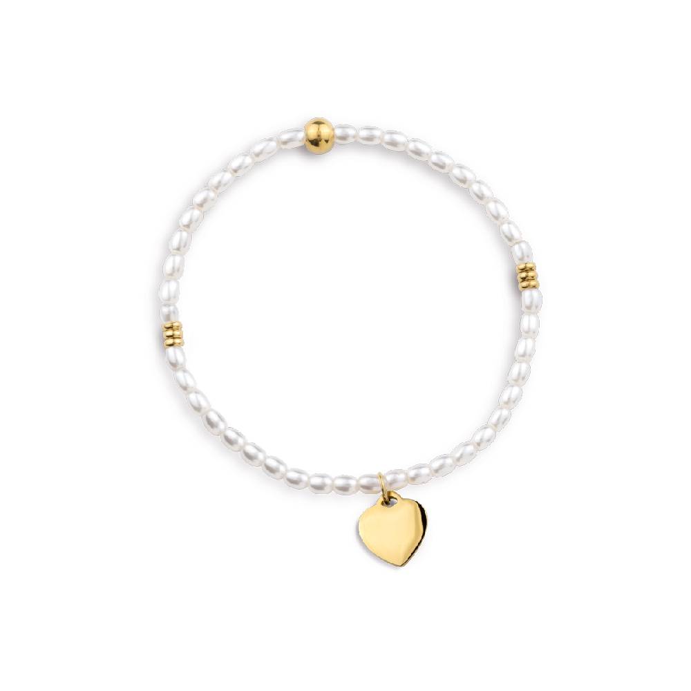 Opsobjects FUNNY PEARLS bracciale elastico con perle e pendente