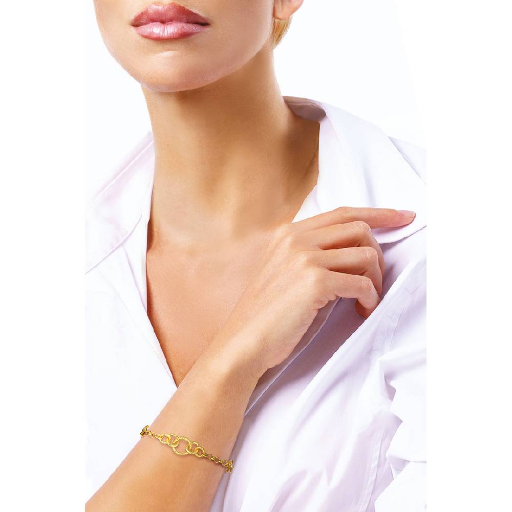 Opsobjects GRACE bracciale con maglie tonde diamantate Vendita Calda