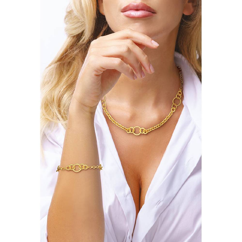Opsobjects GRACE collana con maglie tonde diamantate Vendita Economica