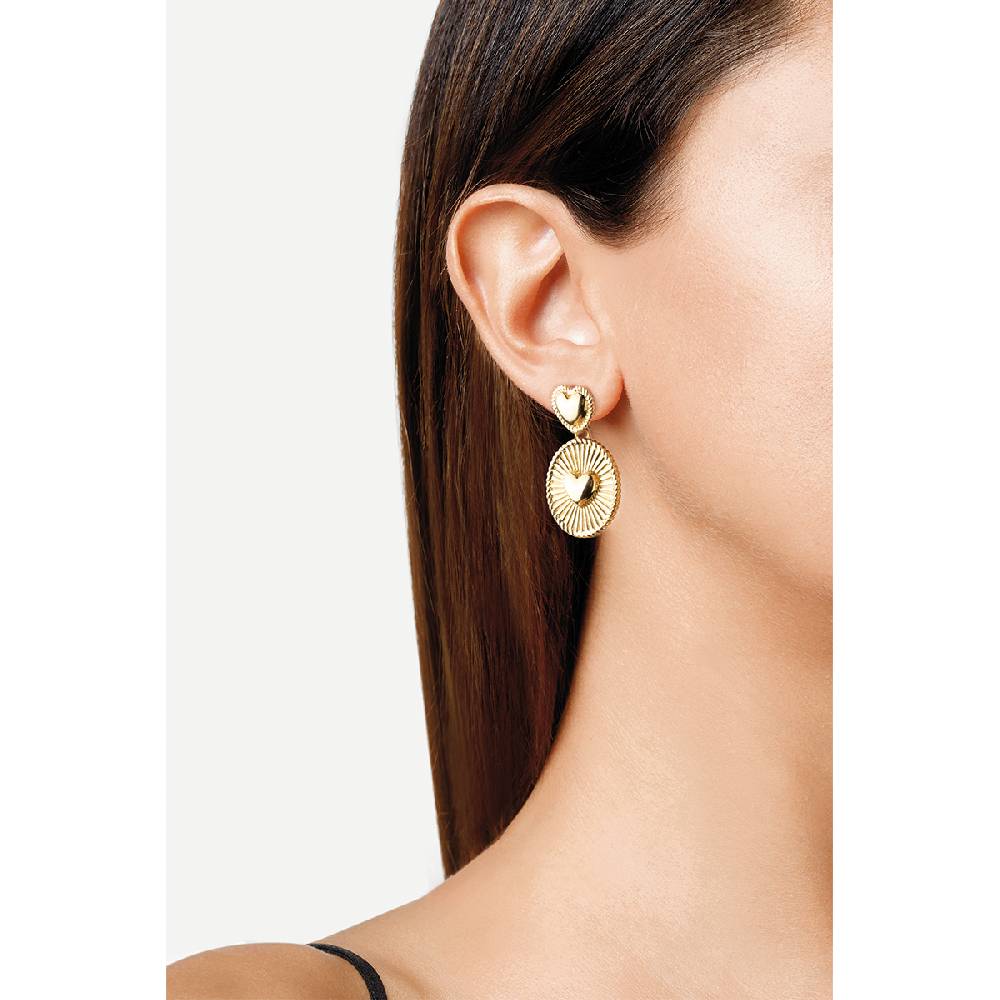 Opsobjects FALL IN LOVE orecchini pendenti cuore ovale Online