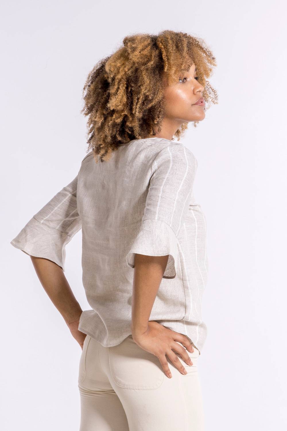Oscalito Maglia manica lunga Donna 100% LINO 5785 Online